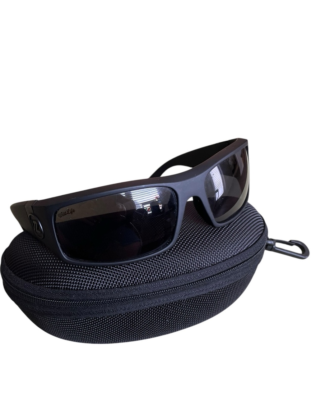 Von Zipper Kickstand Polarized Wildlife Lenses Wrap Sports Sunglasses & Zip Case